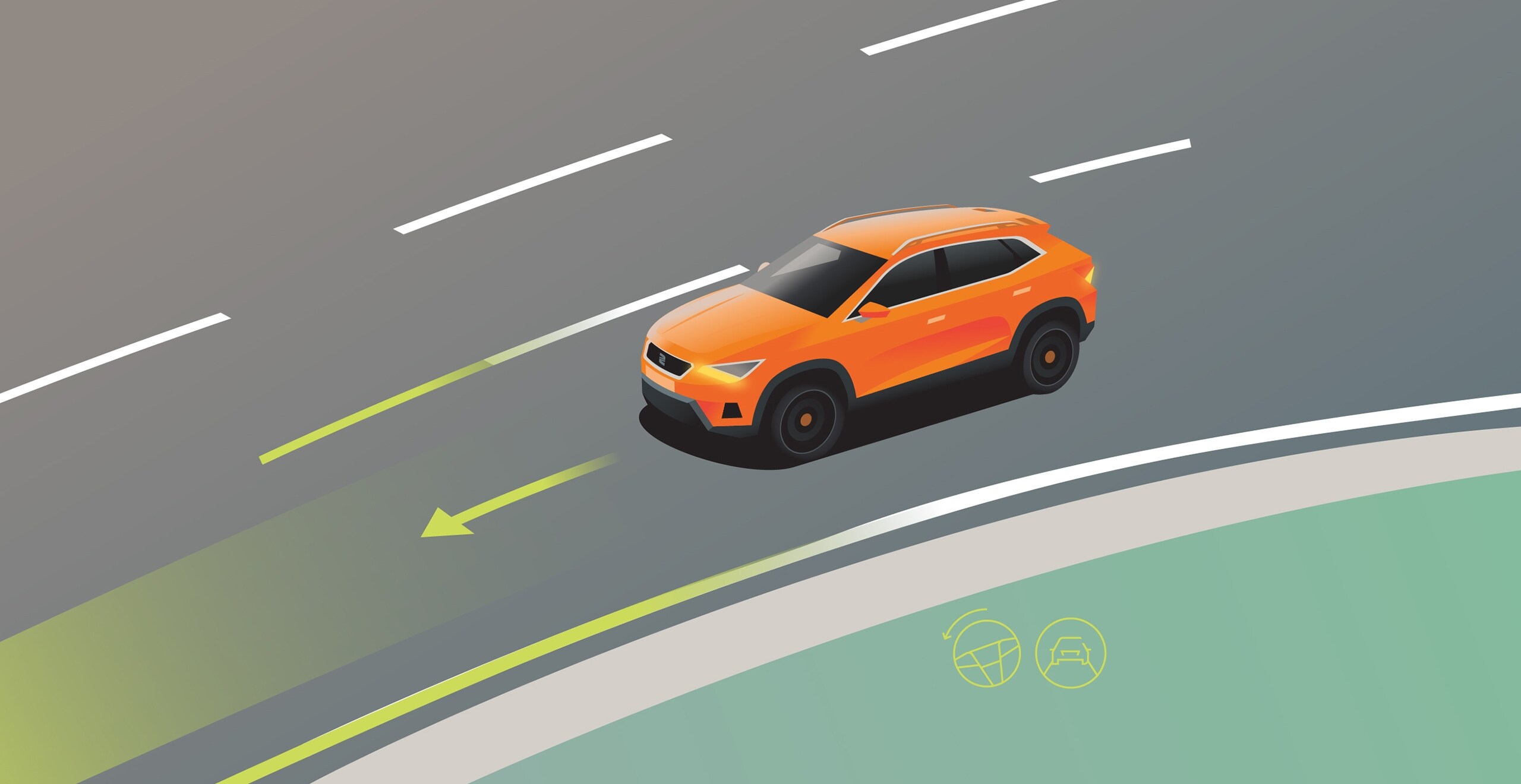 SEAT Ateca il·lustració de l'assistent de viatge